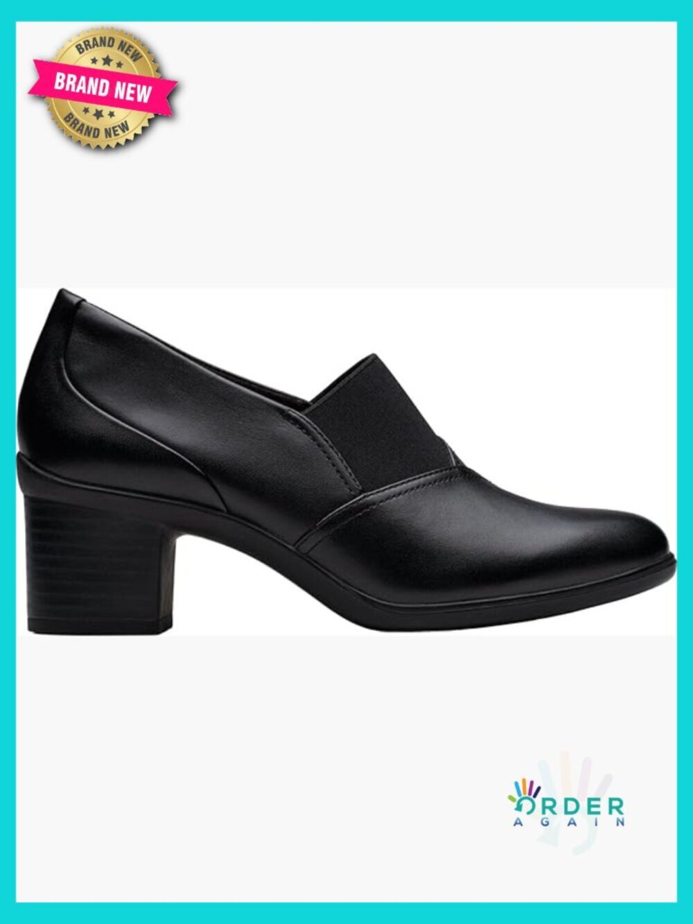 Classic Block Heel Pumps Almond Toe Easy Slip On Dress Shoes for Women